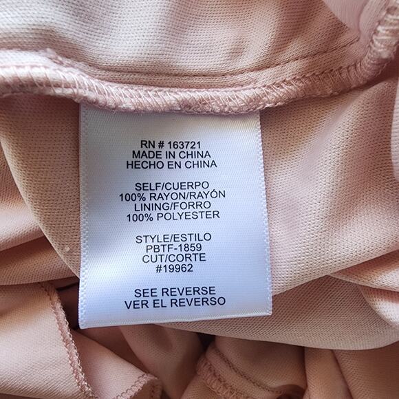 City Triangles Pink Floral Summer Ruffle Short Stretch Dress Size XL - Picture 6 of 6